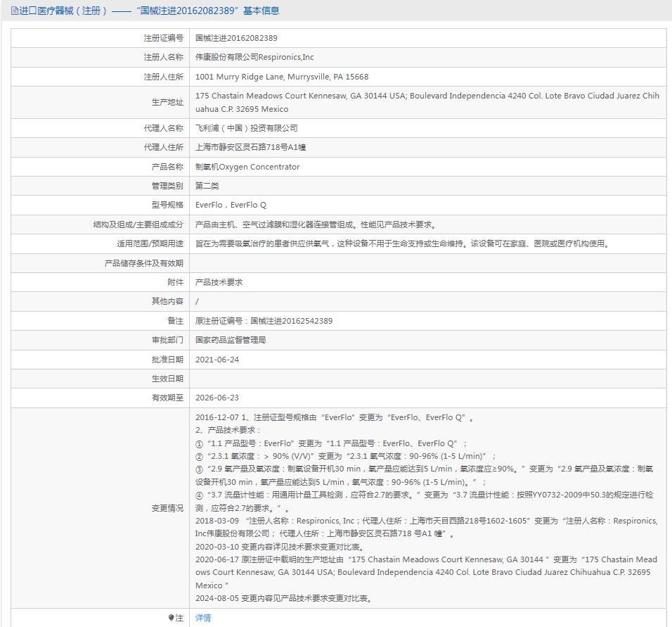 飛利浦偉康Everflo制氧機
